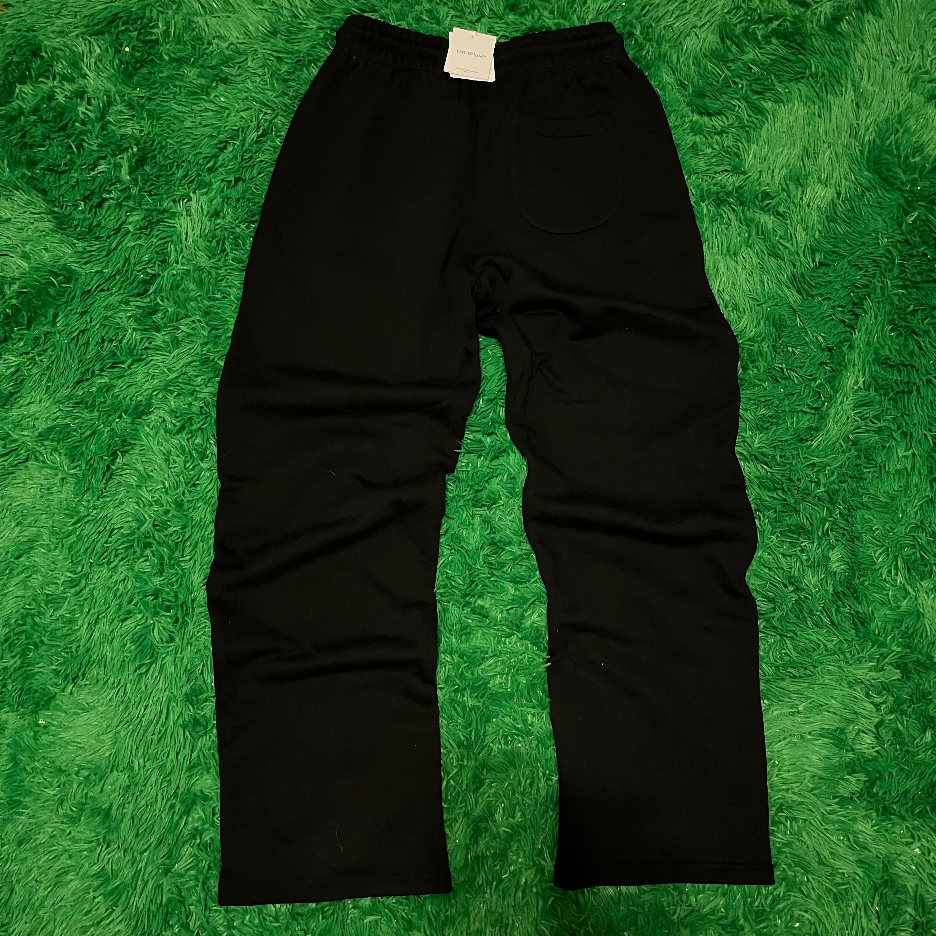 OFF-WHITE “OW” Black Sweatpants