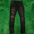 Amiri Thrasher Jeans Leopard Patch