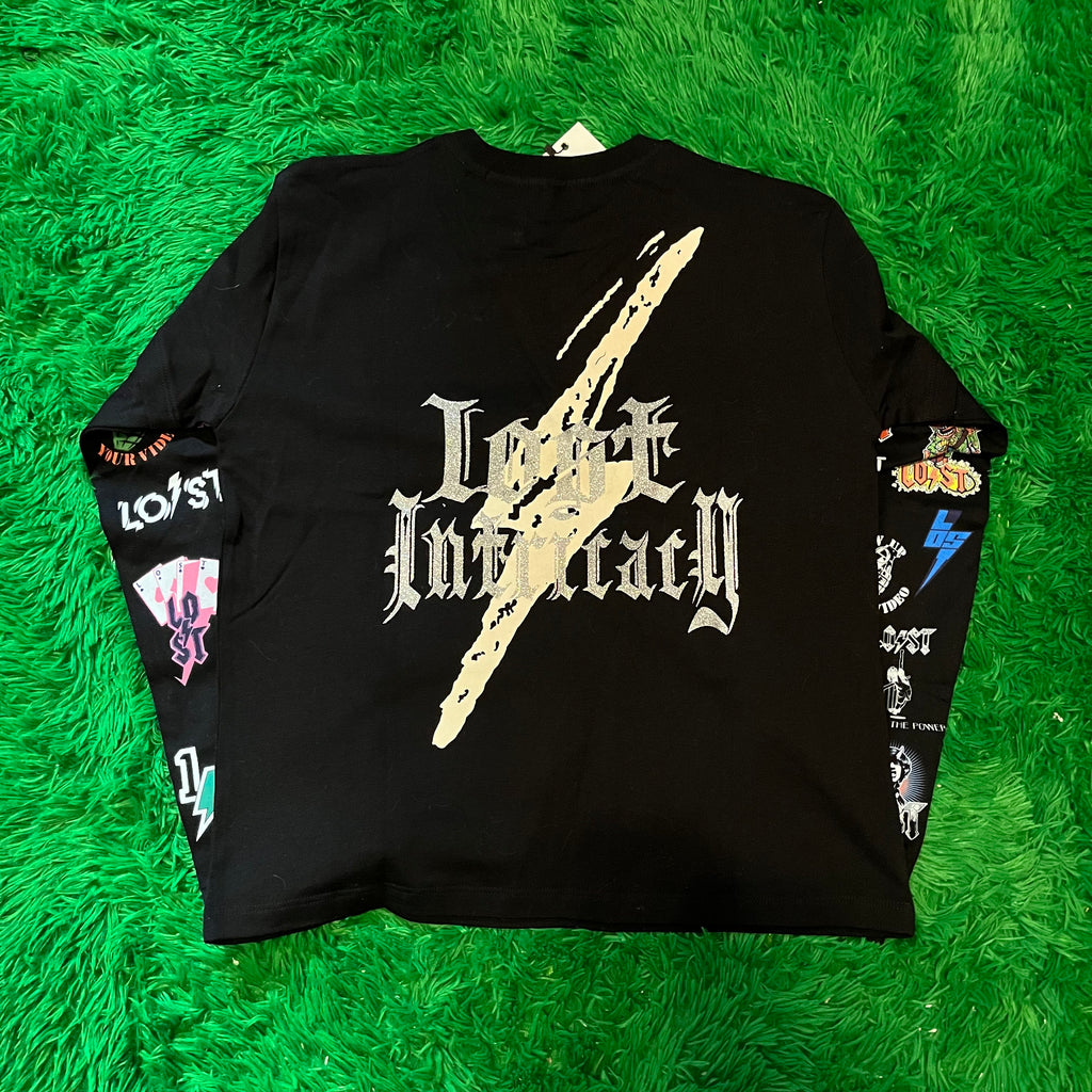 Lost Intricacy "Logos" Black Long Sleeve shirt