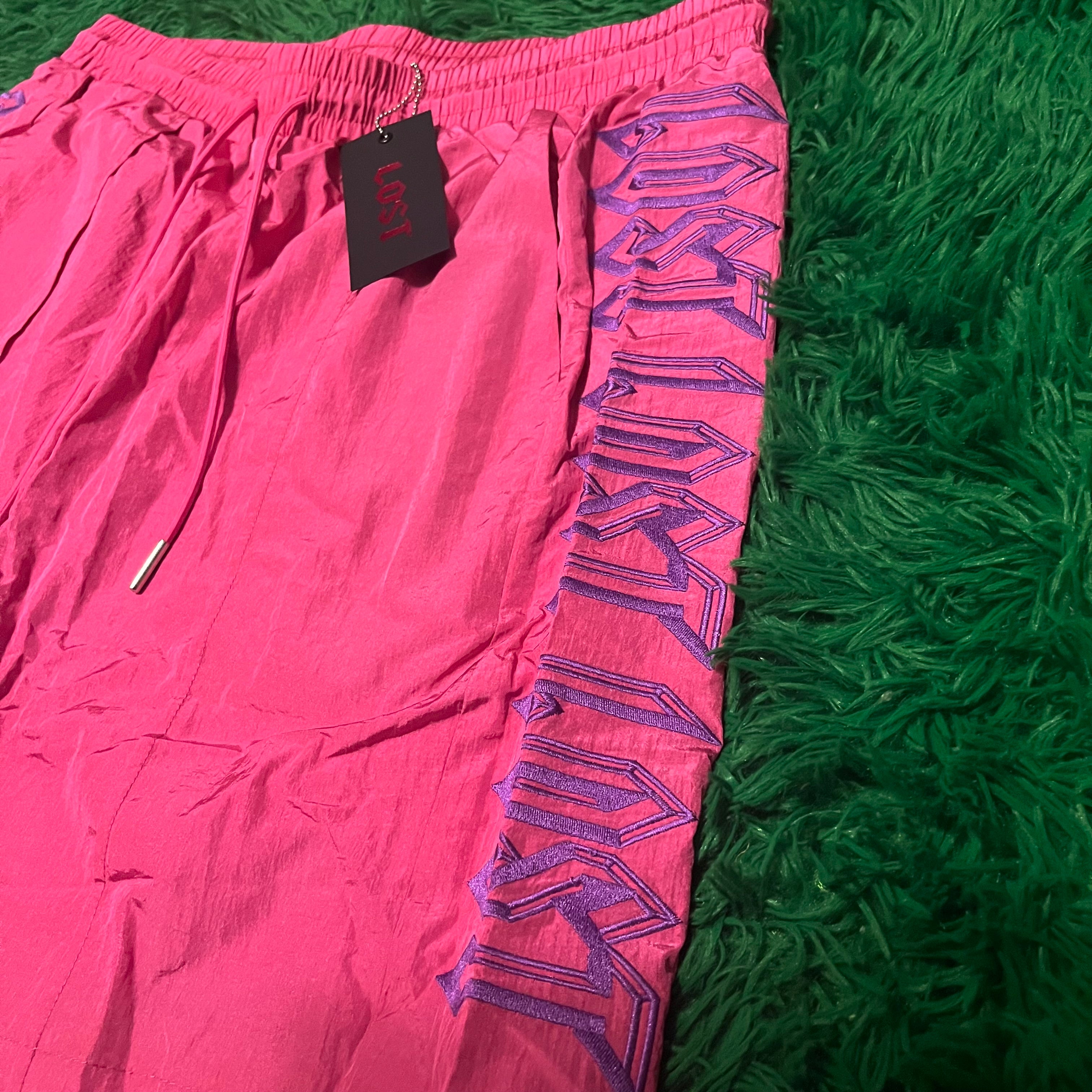Lost Intricacy Nylon Shorts Pink