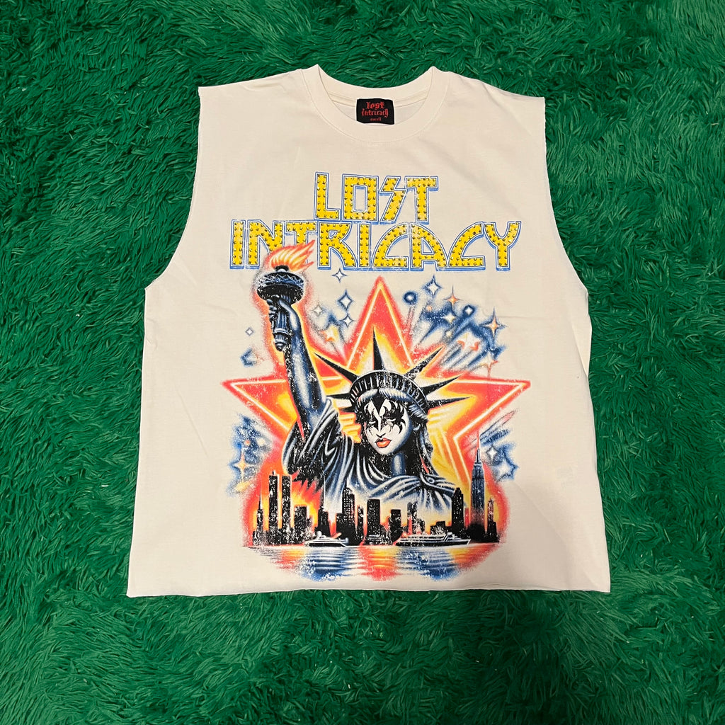 Lost Intricacy “Kiss Liberty” Sleeveless T-Shirt