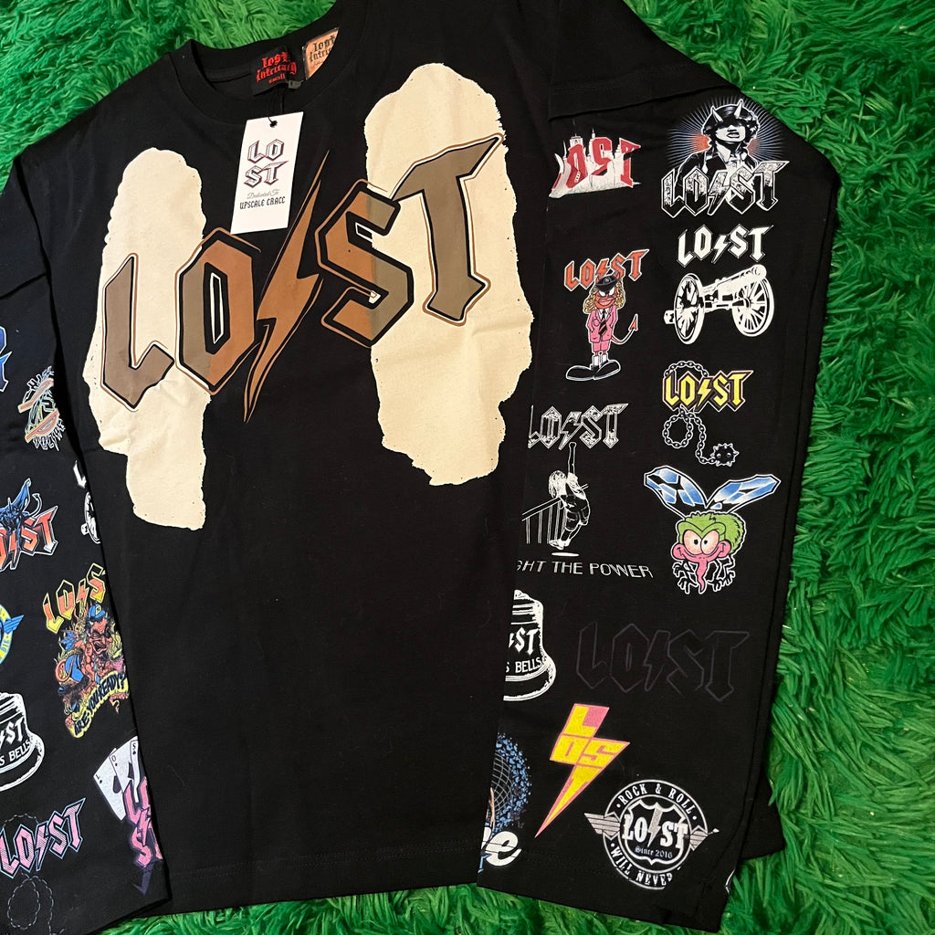 Lost Intricacy "Logos" Black Long Sleeve shirt