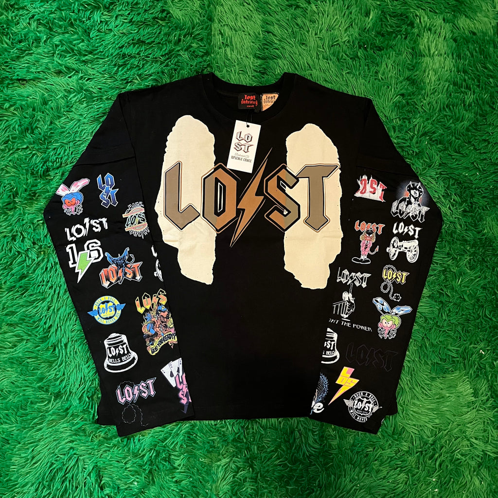 Lost Intricacy "Logos" Black Long Sleeve shirt