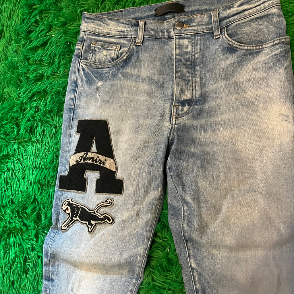 Amiri Varsity Patch Jeans *PRE-OWNED*