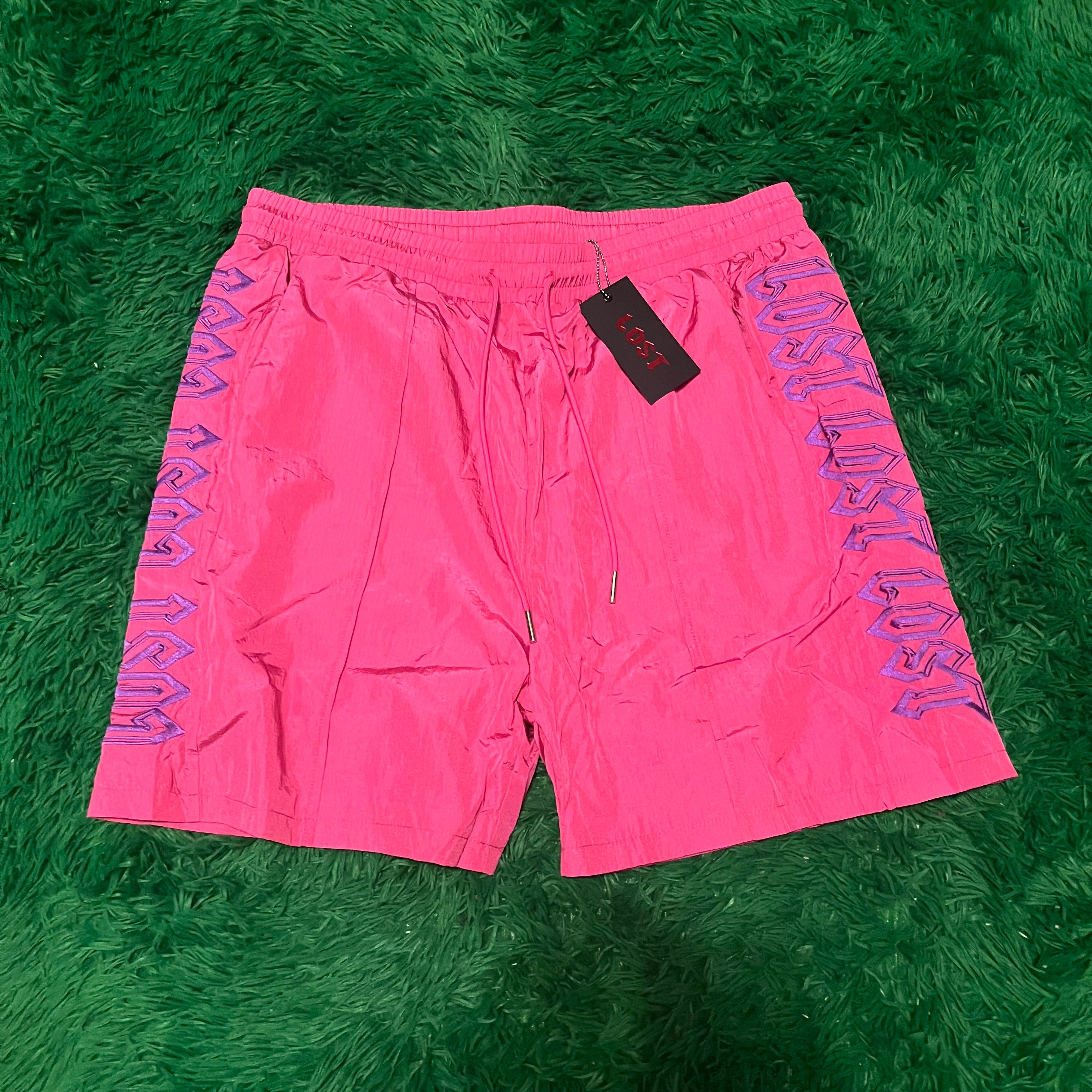 Lost Intricacy Nylon Shorts Pink