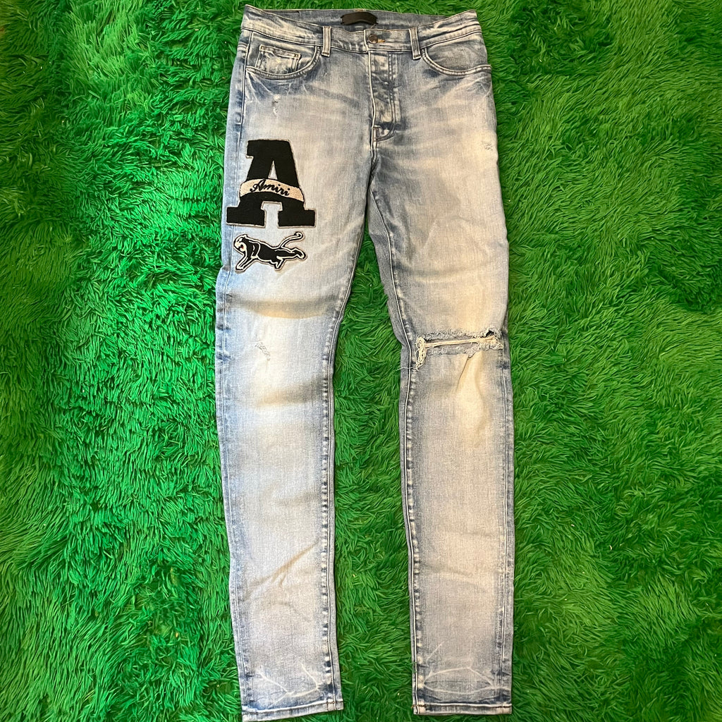 Amiri Varsity Patch Jeans *PRE-OWNED*