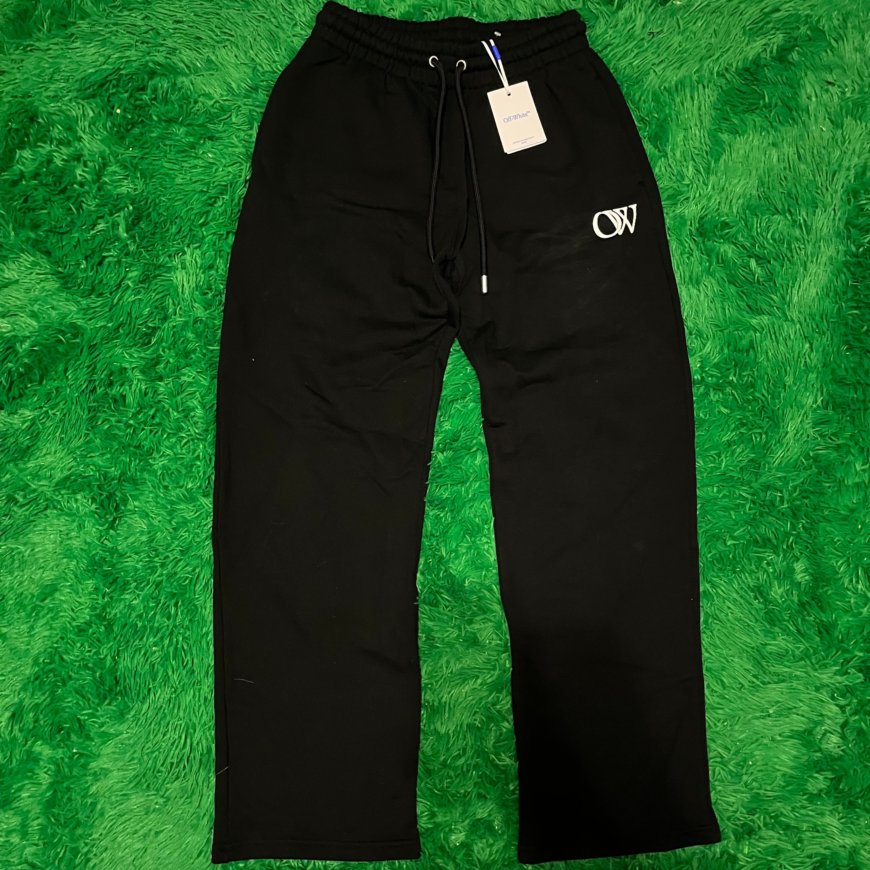 OFF-WHITE “OW” Black Sweatpants